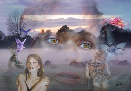 Elena im Morgennebel